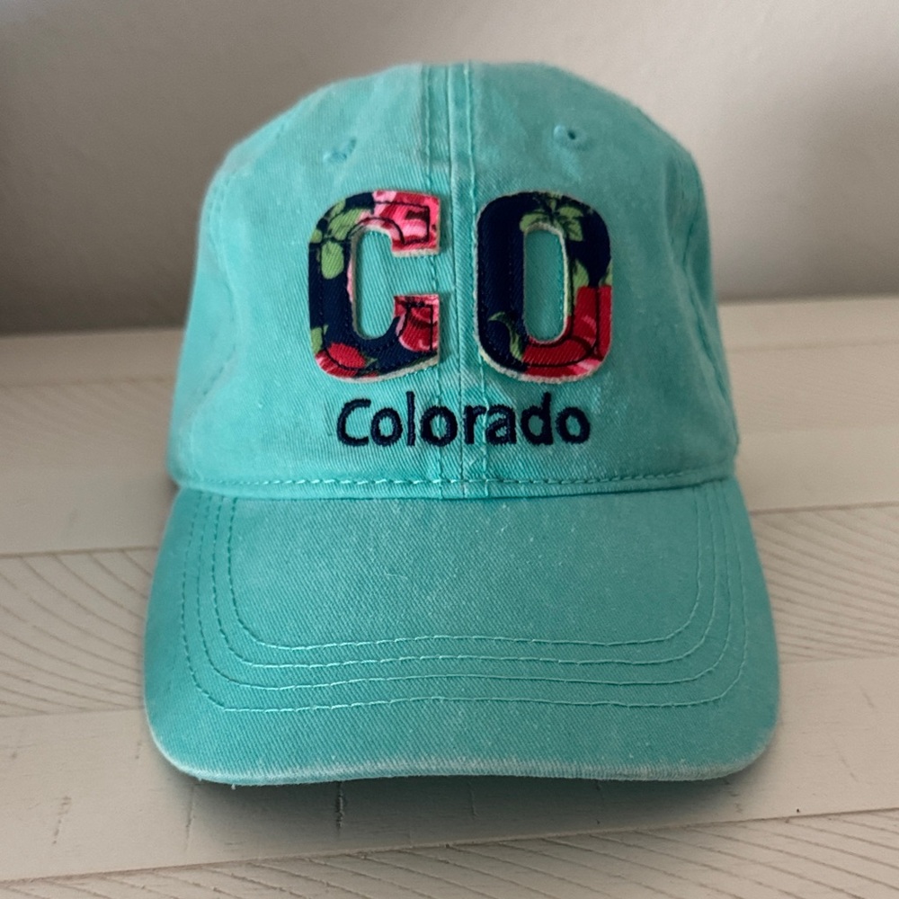Floral Embroidered Turquoise Colorado Hat